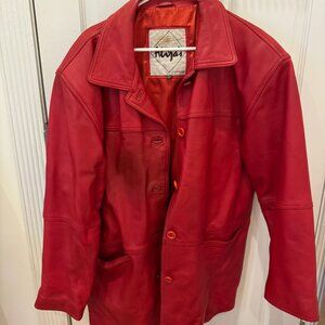Vintage Red Leather Jacket